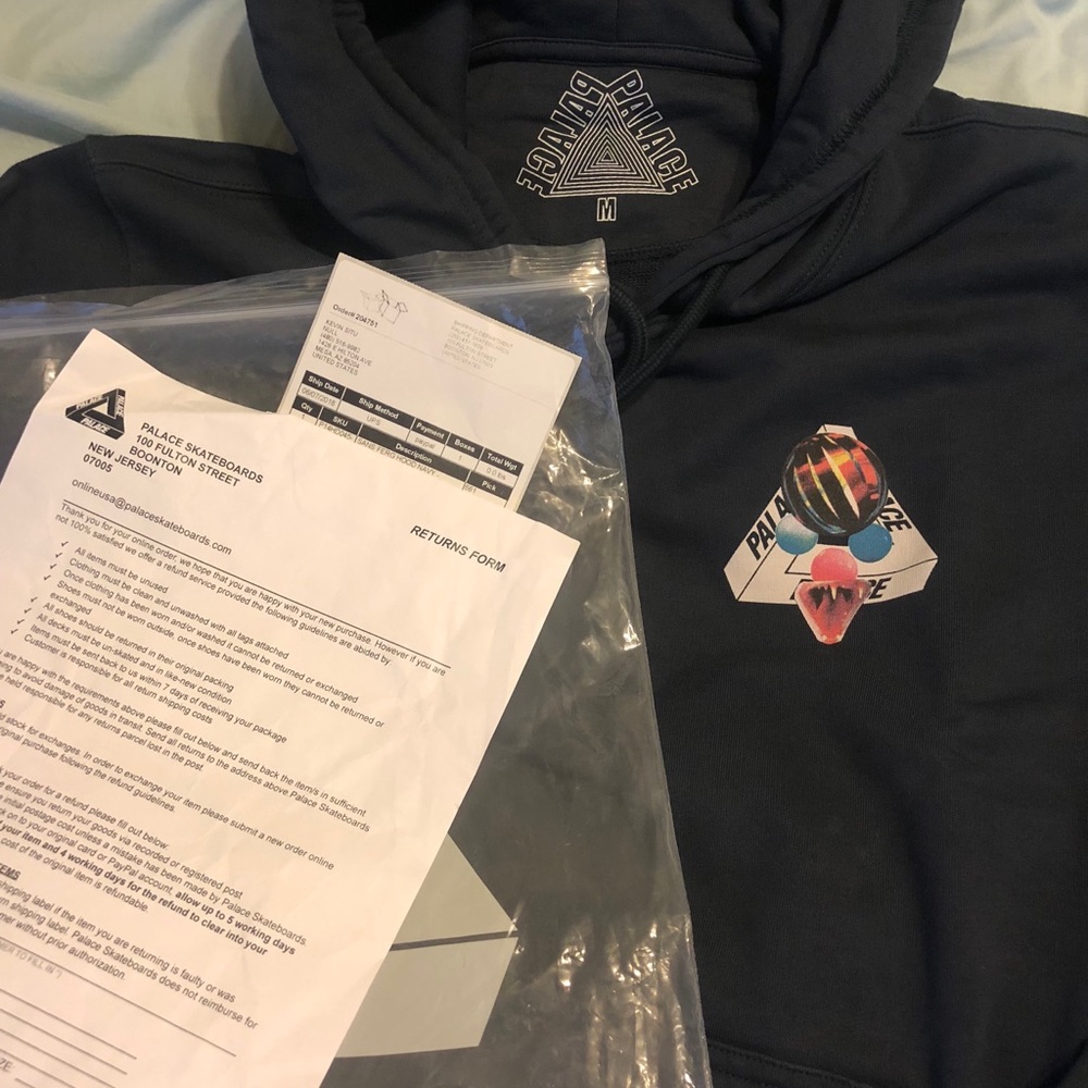 PALACE sans ferg hood （navy）sz m